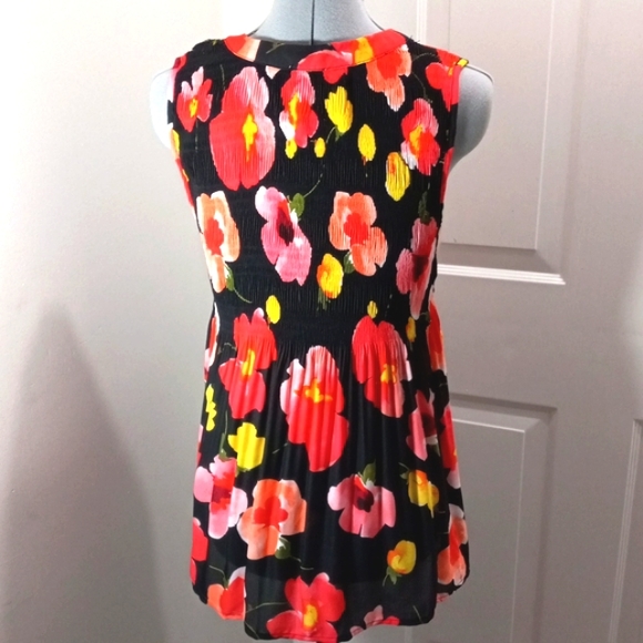 Spense Sz Small Bright Floral Pleated Bodice, sleeveless NWOT - Picture 4 of 6